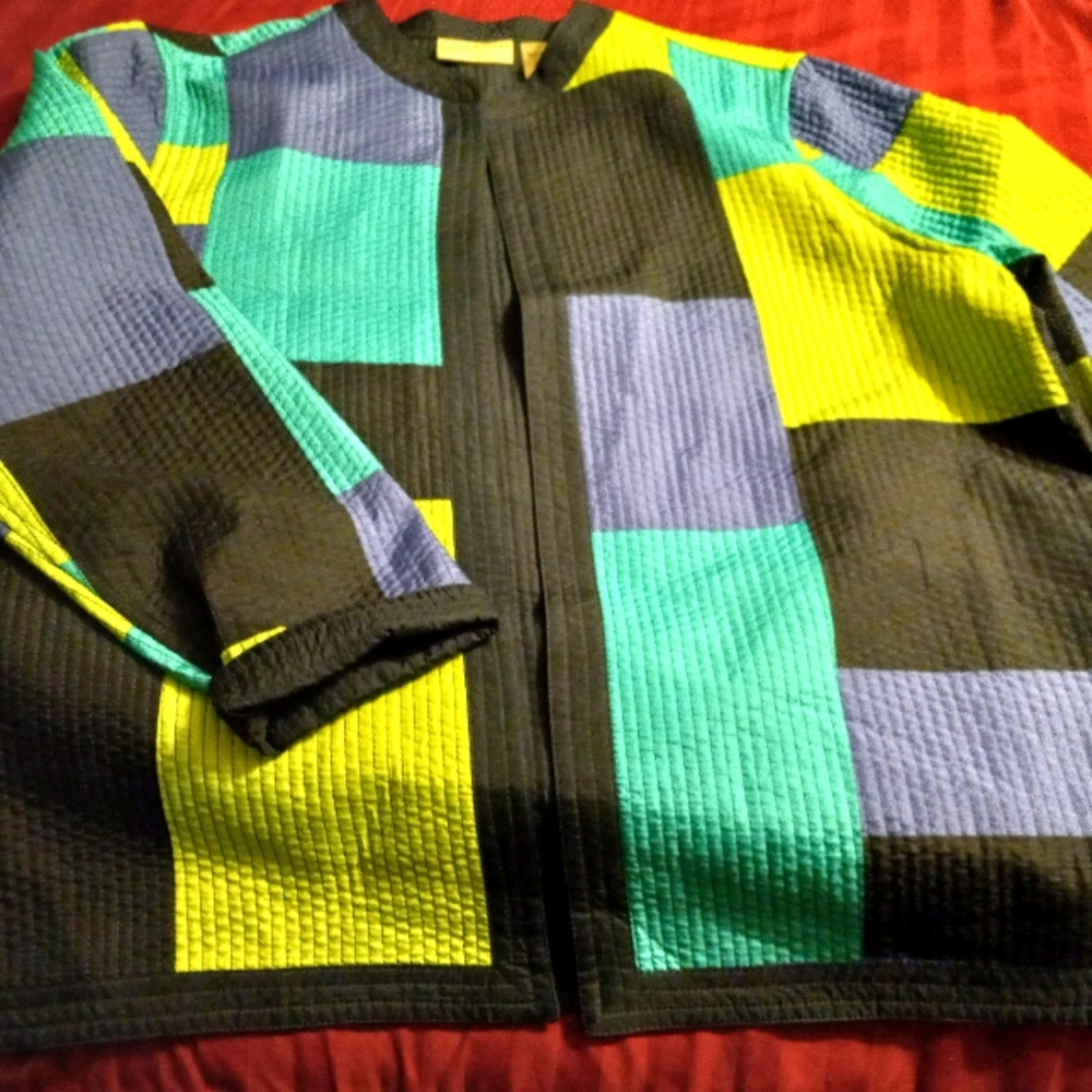 EUC Alfred Dunner colorblock jacket